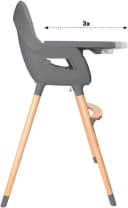 BabyGo Hochstuhl Scandi - wood Grau Skandinavisches Design Bild 4