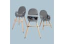BabyGo Hochstuhl Scandi - wood Grau Skandinavisches Design Bild 5