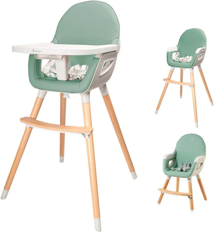 BabyGo Hochstuhl Scandi Holz Kinderhochstuhl - Bild 2