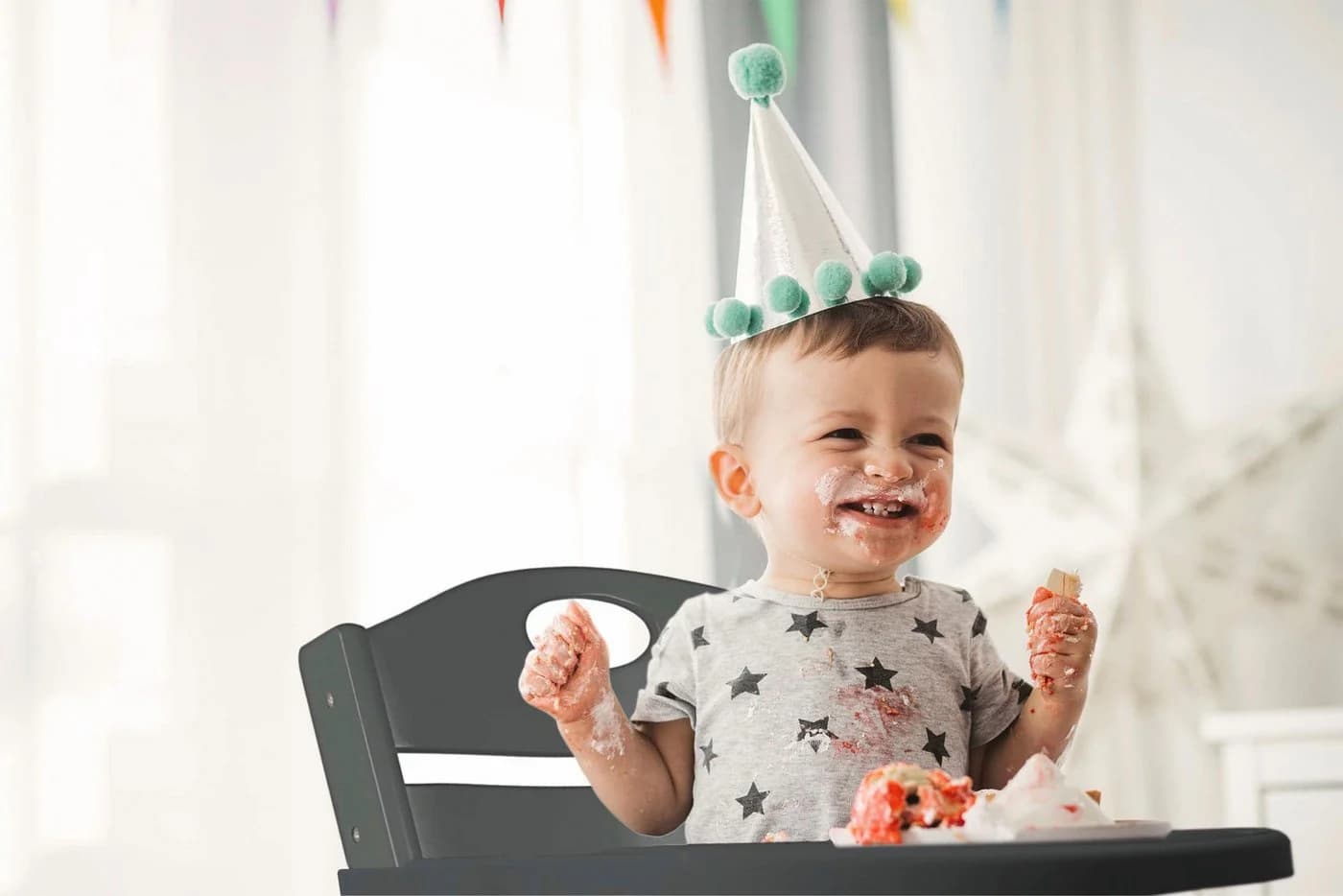 BABYGO Hochstuhl Newborn Set Family 2in1 Weiß Massivholz - Bild 4