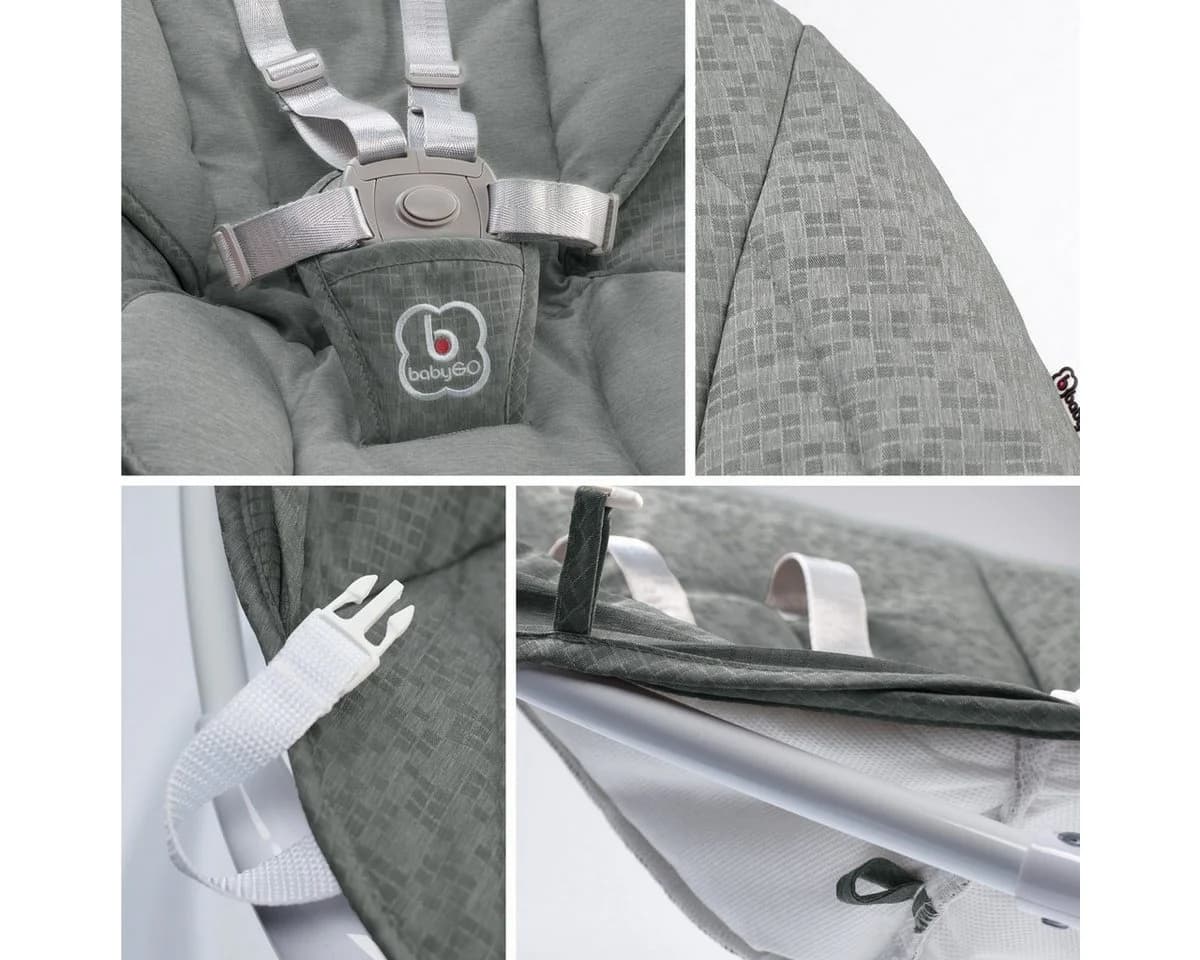 BabyGo Babywippe Swing Grau mit Fernbedienung und Musik - Bild 5