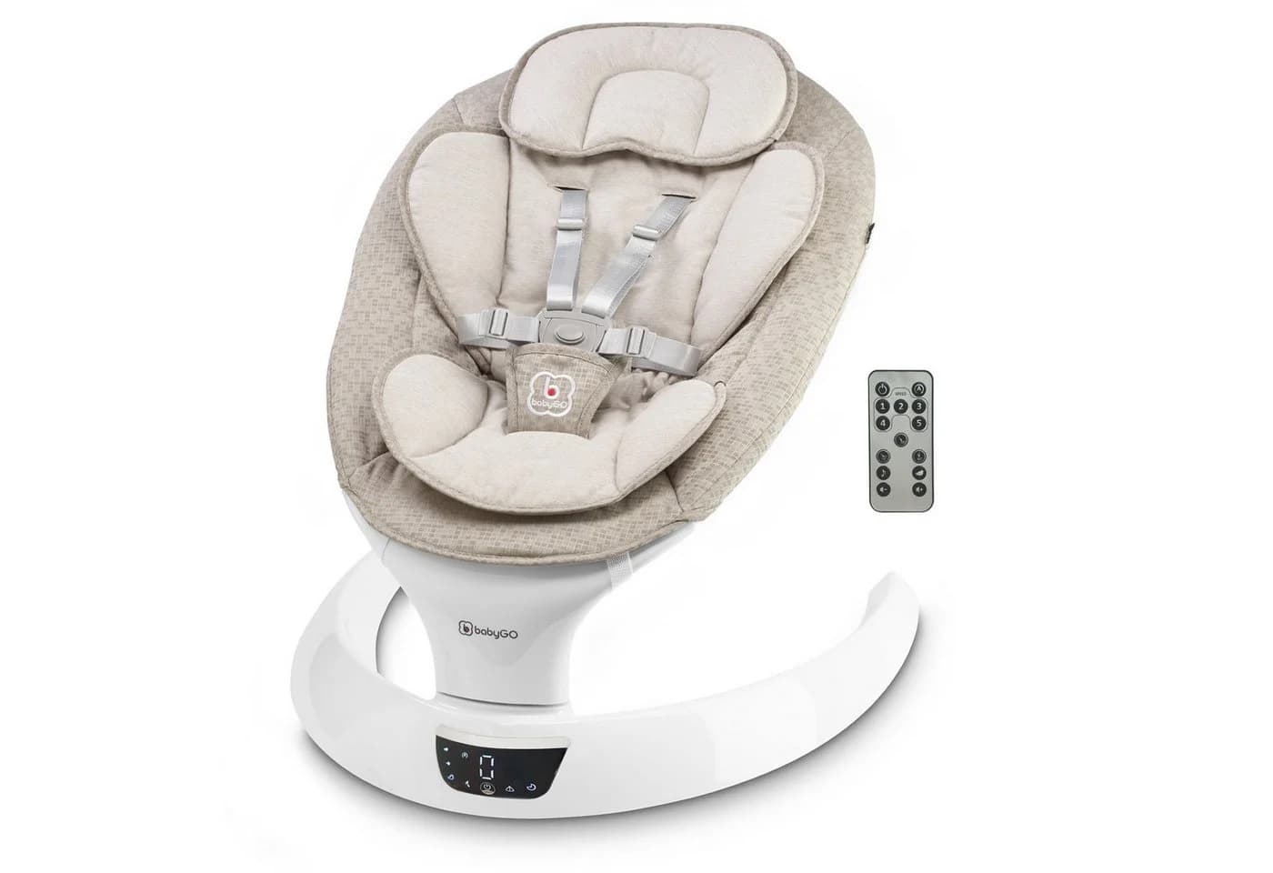 BABYGO Swing Babywippe Beige mit Fernbedienung und Musik - Bild 4