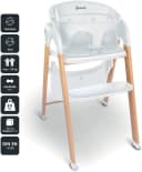 BabyGO Levels Kombihochstuhl Weiß Holzoptik Zusammenklappbar Bild 3