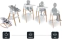 BabyGO Levels Kombihochstuhl Weiß Holzoptik Zusammenklappbar Bild 4