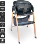 BABYGO Levels Hochstuhl Schwarz Holzoptik Zusammenklappbar Bild 1