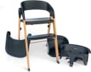 BABYGO Levels Hochstuhl Schwarz Holzoptik Zusammenklappbar Bild 2