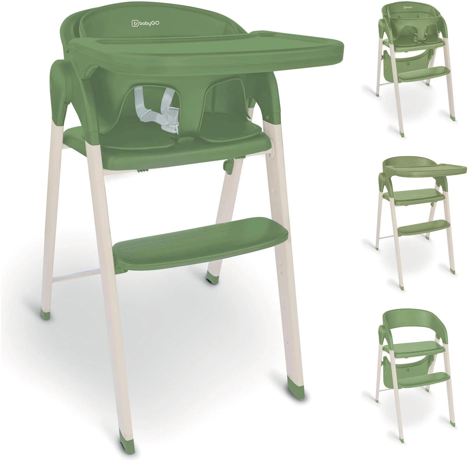 BABYGO Levels Kombihochstuhl Beige/Braun Skandinavisch
