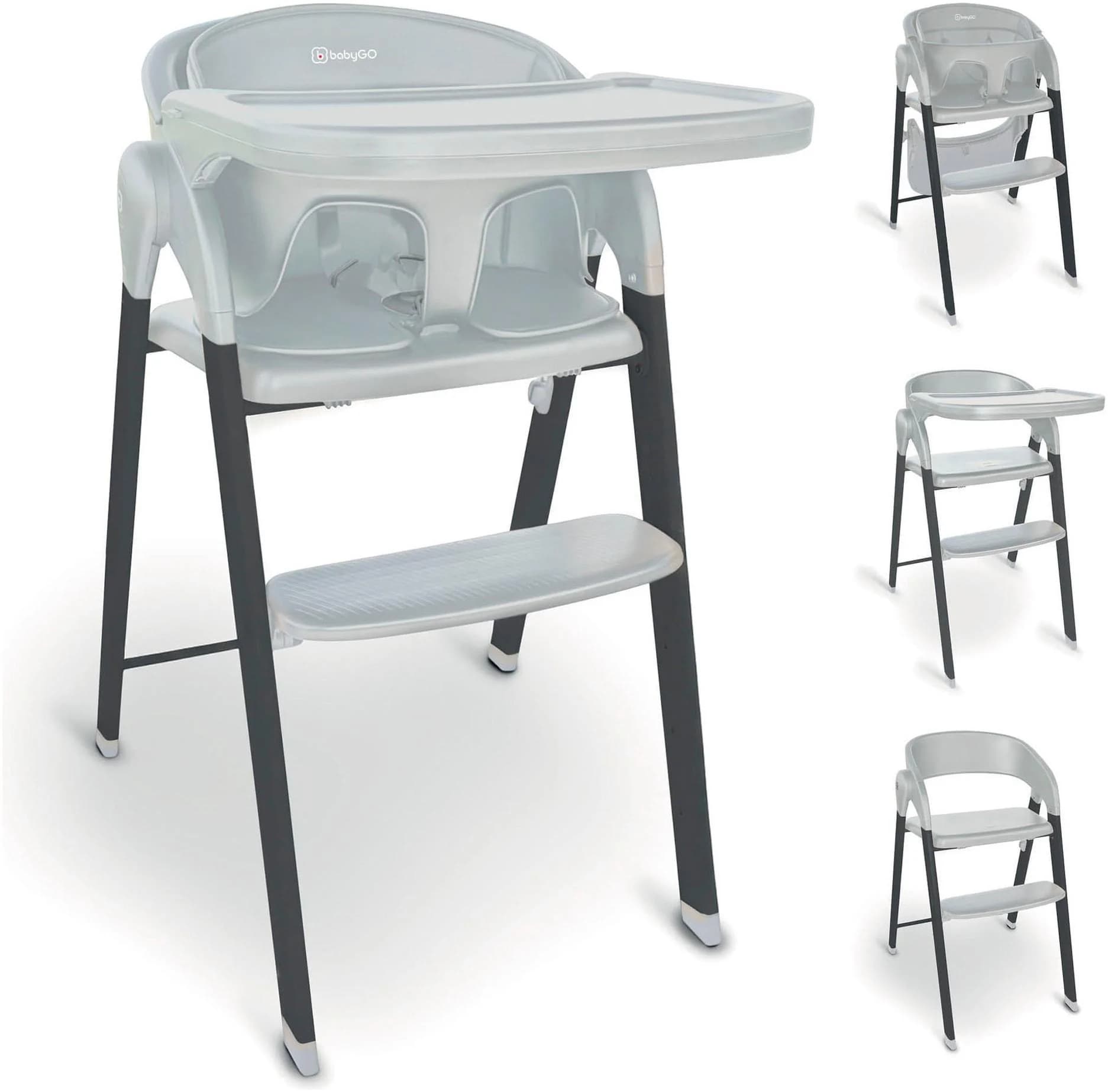 BABYGO Levels Kombihochstuhl Grau Skandinavisches Design