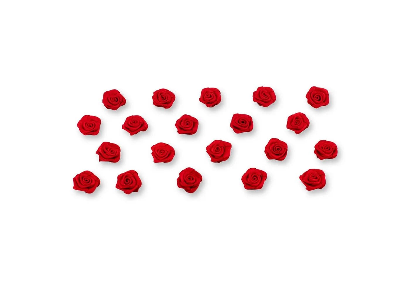 Creativery Satinrosen 15mm Rot - 20 Stück Bastelzubehör