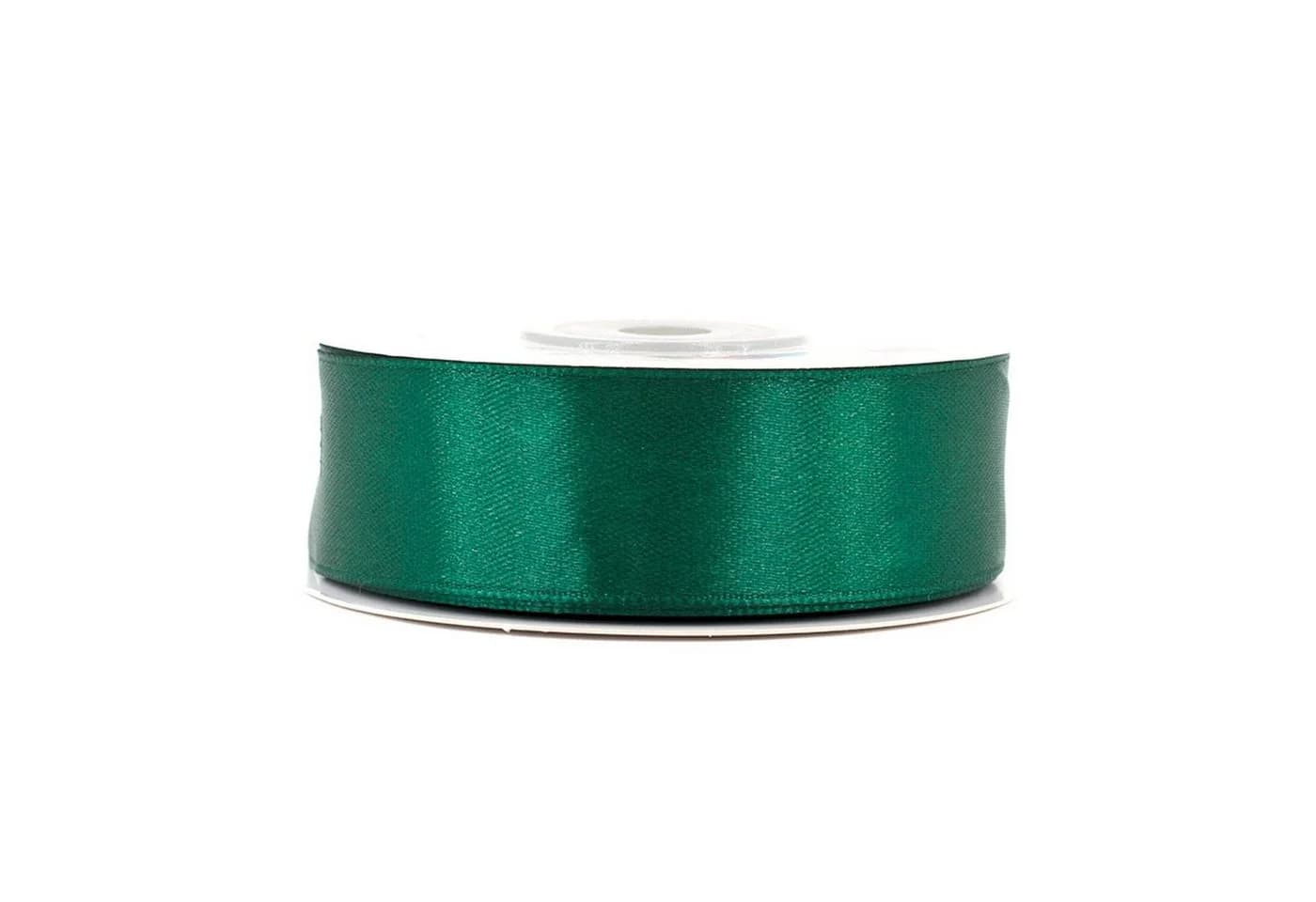 Creativery Satinband 25mm x 25m Rolle Dunkelgrün - Bild 2