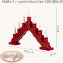 Weigla Lichterbogen Schwede 7-flammig Kiefernholz Rot Bild 1