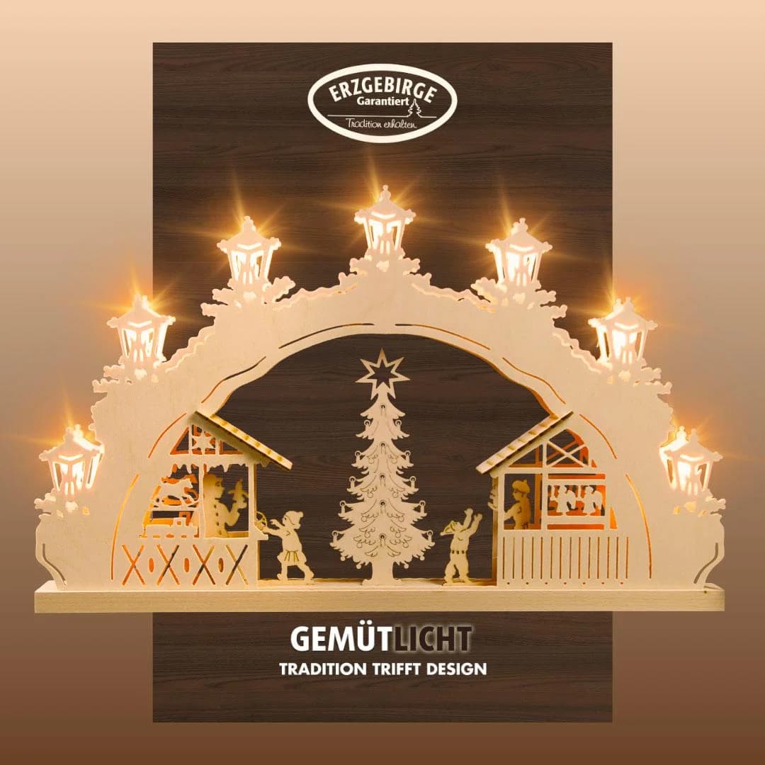 Weigla Schwibbogen Weihnachtsmarkt Natur Holz