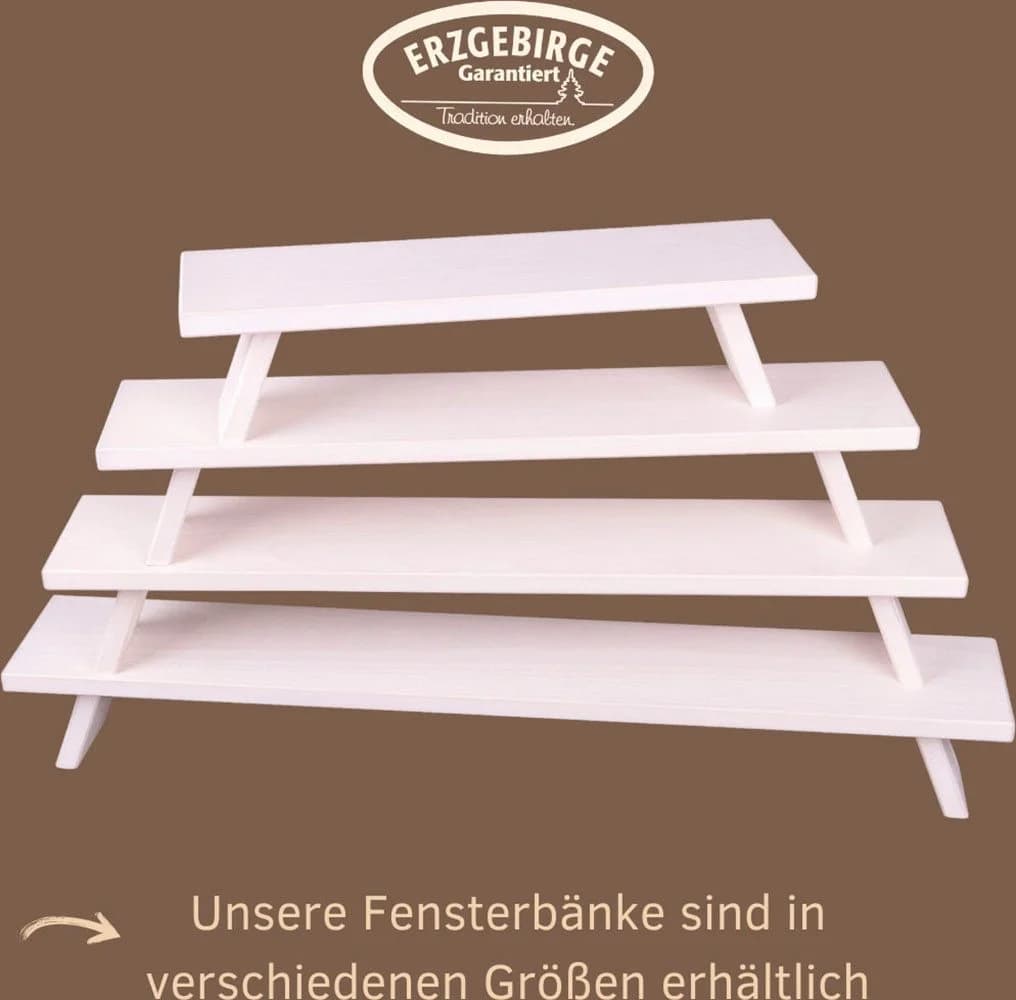 Weigla Fensterbank Weiß Buchenholz 45cm