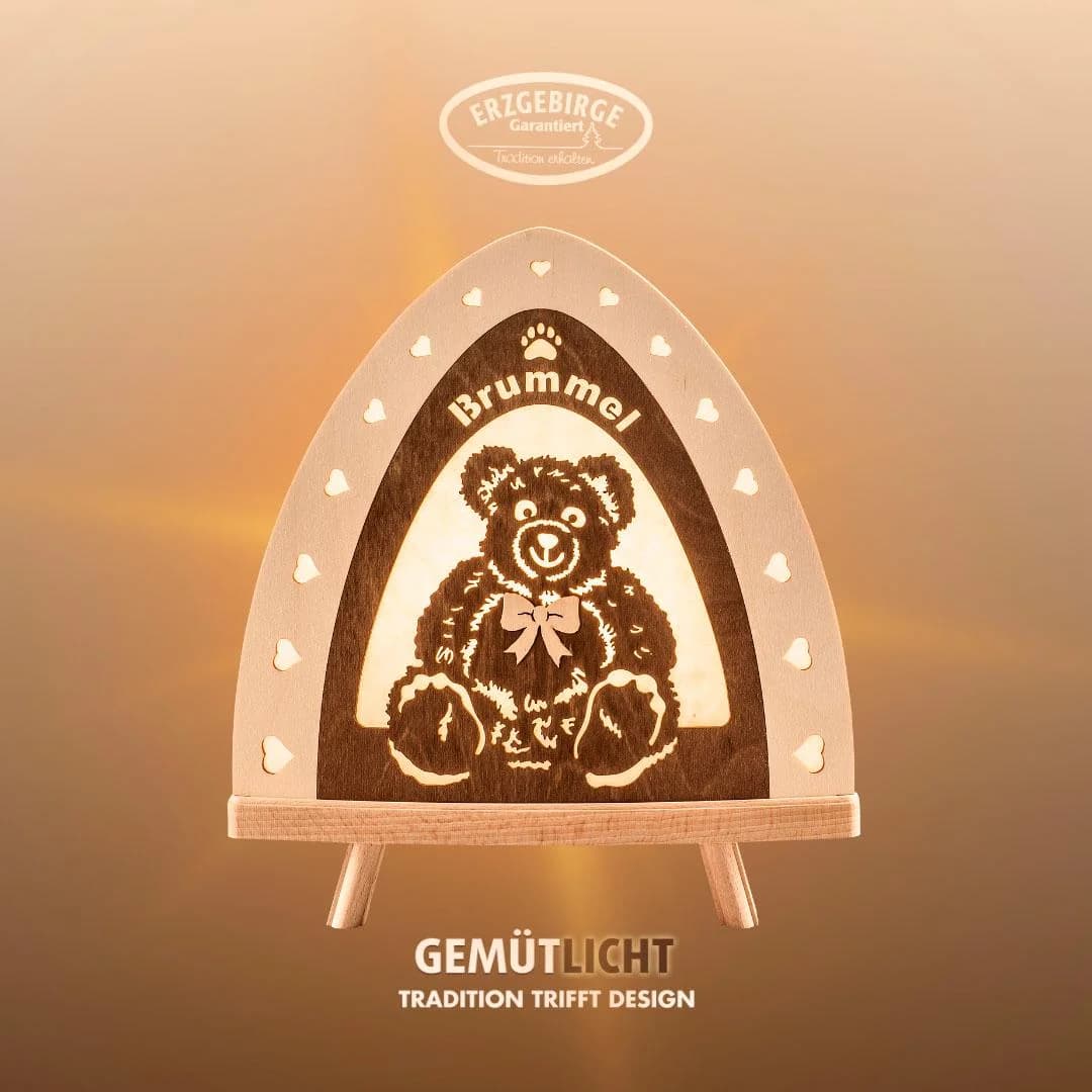 WEIGLA LED Dekolicht Brummel Teddybär Braun