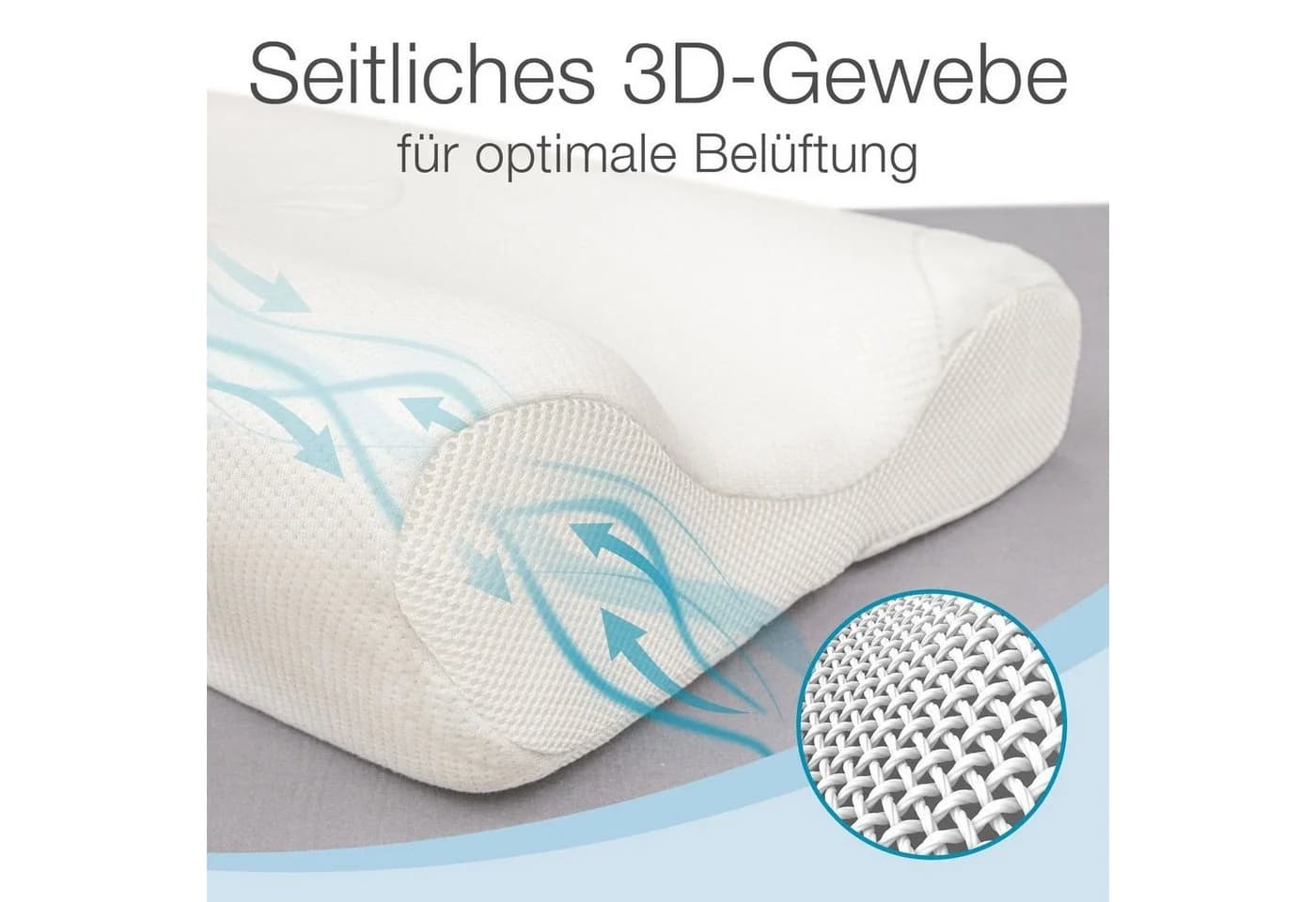 Bestschlaf Seitenschläfer-Kopfkissen mit Aloe Vera 3D Bezug - Bild 5