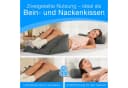ELONEO Rückenkissen mit Nackenrolle Grau Keilform Bild 5