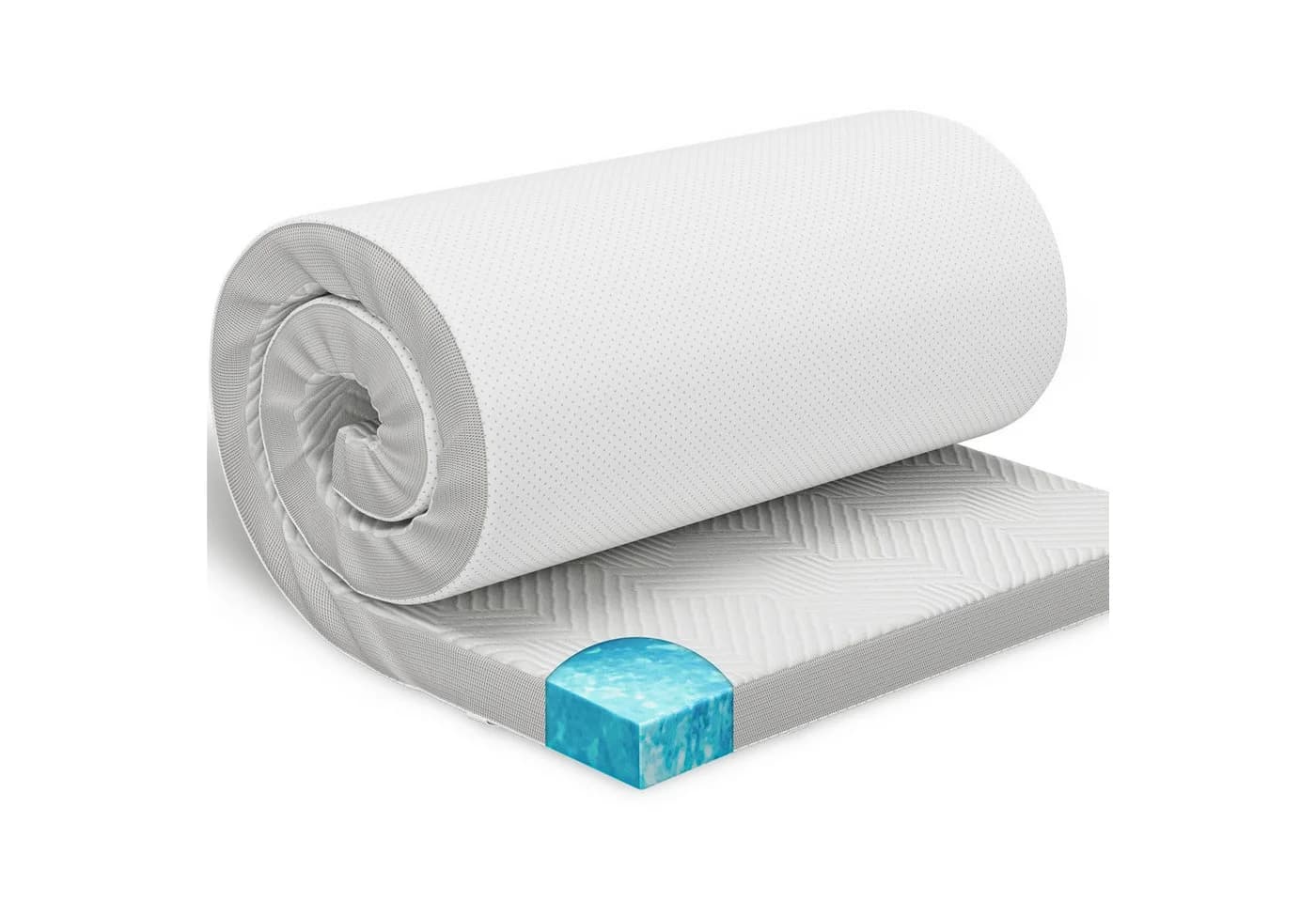 ELONEO Gel Topper Memory Schaum Allergikergeeignet Rutschsicher - Bild 2