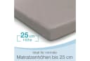 ELONEO Spannbettlaken Wasserdicht Grau Bild 4