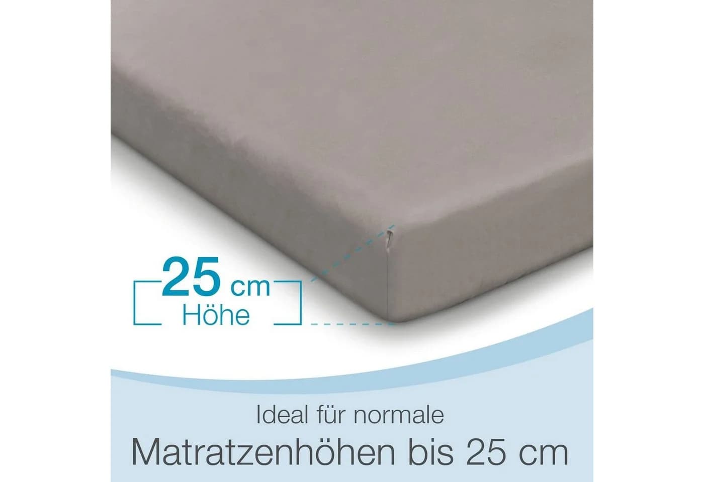 ELONEO Spannbettlaken Wasserdicht Grau - Bild 4