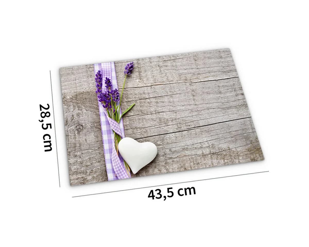 matches21 HOME & HOBBY Platzset 4er Set Lavendel Holz-Optik Abwaschbar - Bild 3