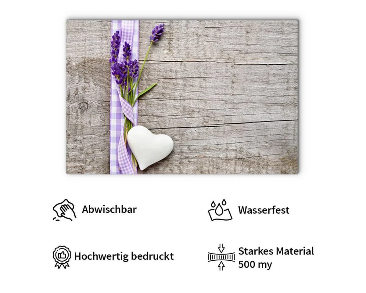 matches21 HOME & HOBBY Platzset 4er Set Lavendel Holz-Optik Abwaschbar - Bild 4
