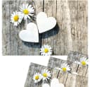 matches21 HOME & HOBBY Platzset 4er Set Landhaus-Stil Blumen & Holz-Optik Bild 1