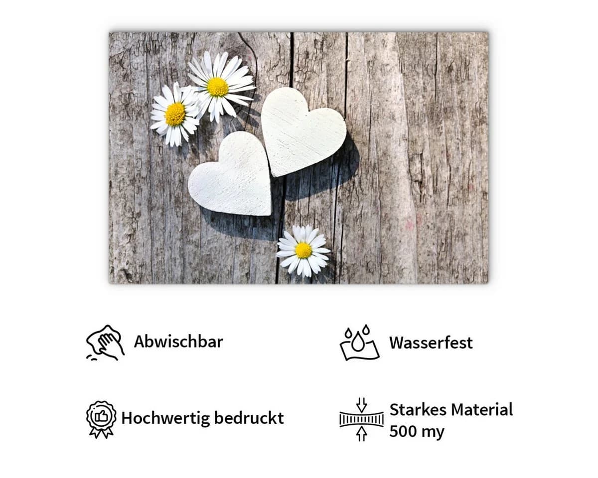 matches21 HOME & HOBBY Platzset 4er Set Landhaus-Stil Blumen & Holz-Optik - Bild 5