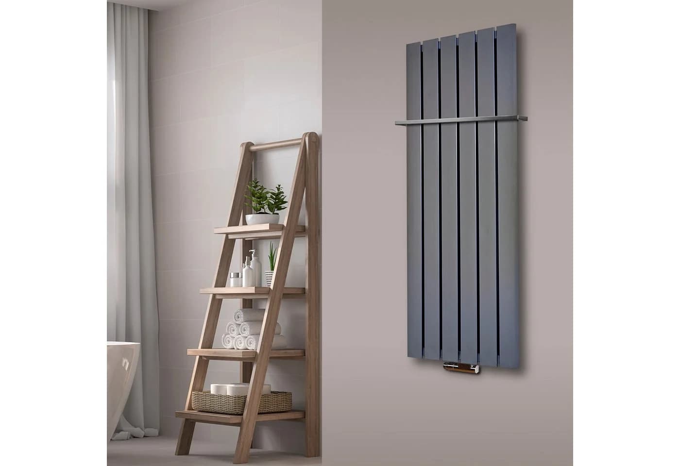 Szagato Badheizkörper Design Peking 2 Edelstahloptik 120x47cm - Bild 2