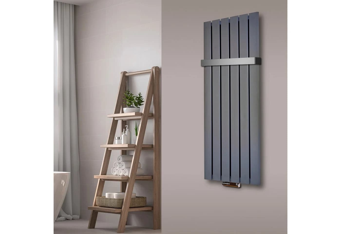 Szagato Badheizkörper Design Peking 2 Edelstahloptik 120x47cm - Bild 2