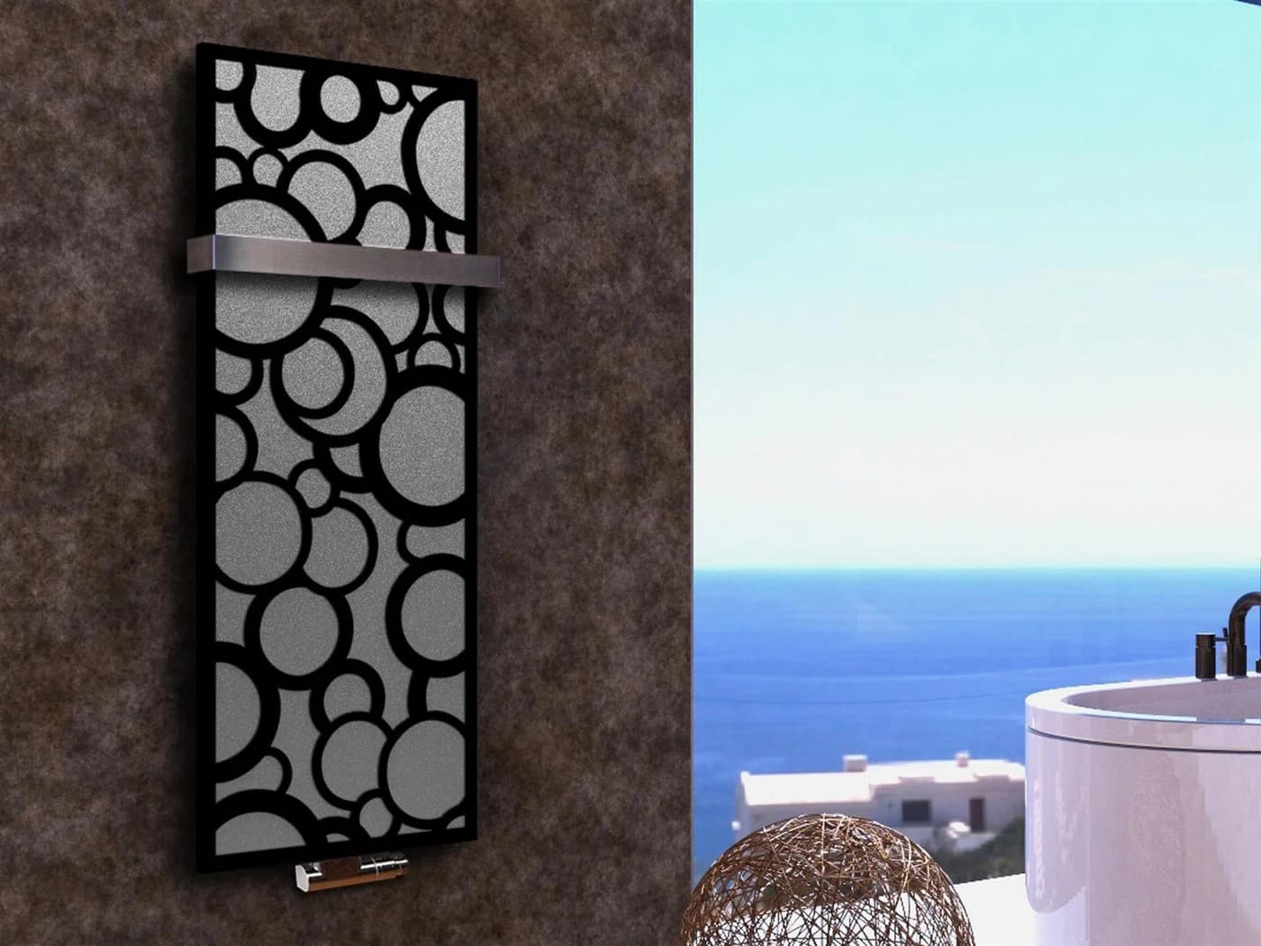 Szagato Badheizkörper Design Kreta 2 120cm Anthrazit/Schwarz - Bild 2