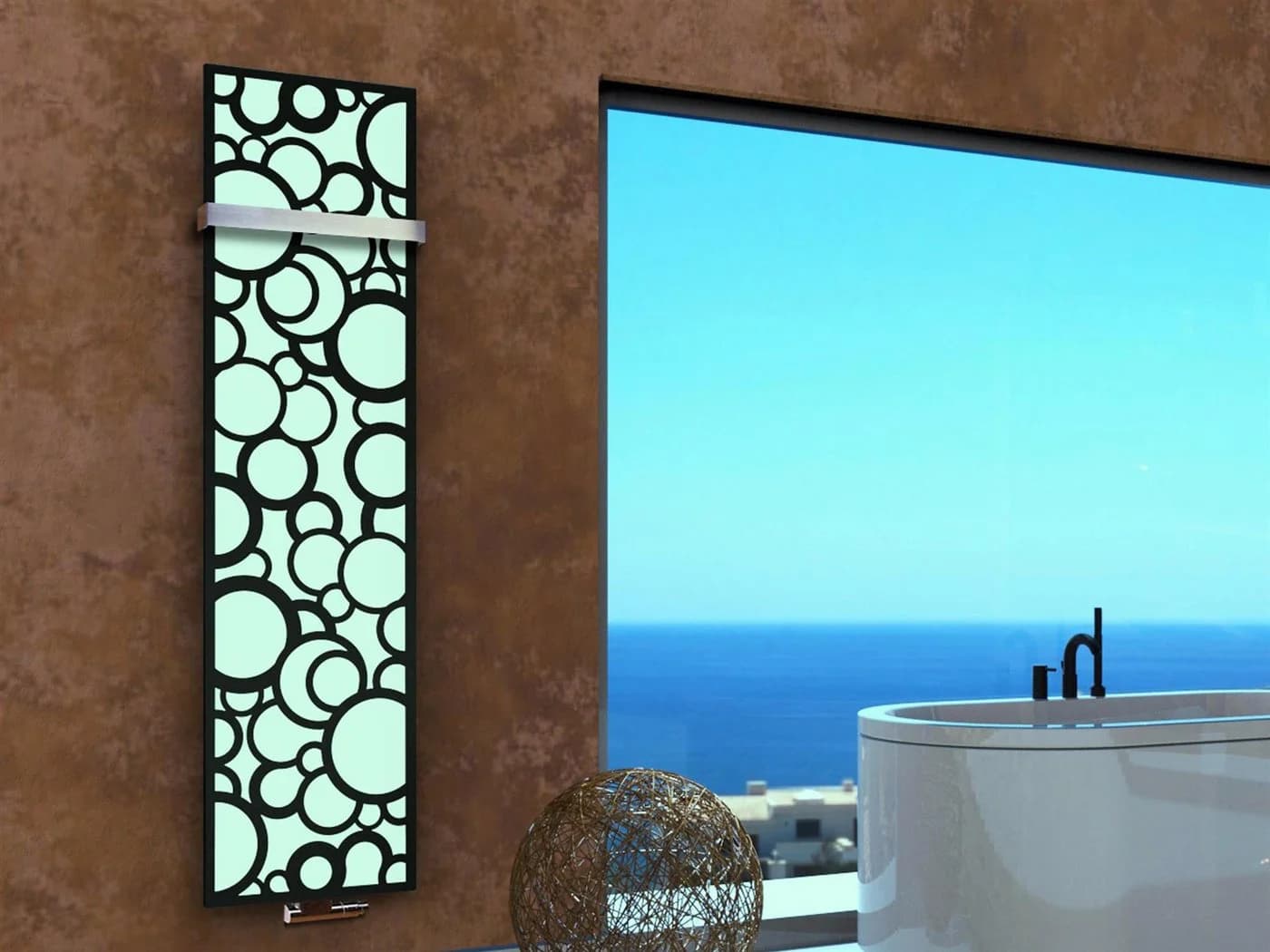 Szagato Badheizkörper Design Kreta 3 Schwarz/Weiß - Bild 2