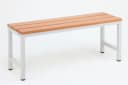Szagato Sitzbank Umkleidebank Stahl Buche grau Bild 2