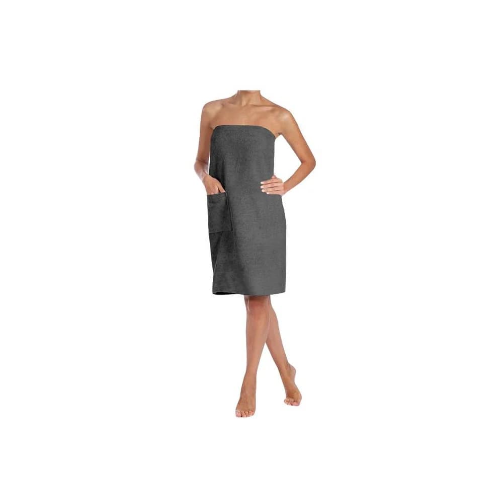 ARLI Saunatuch Damen Saunakilt 70 x 140 cm Anthrazit