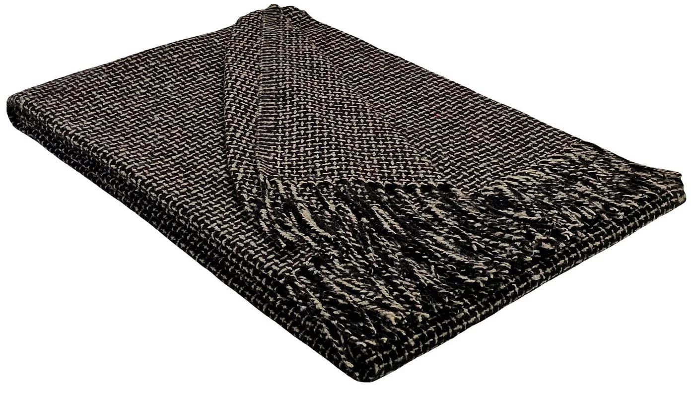STTS Wohndecke PALMERA Braun-Beige Polyester Wolle Fransen - Bild 2