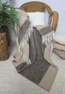 STTS Wolldecke TIROL 100% Schurwolle Beige/Braun Bild 3
