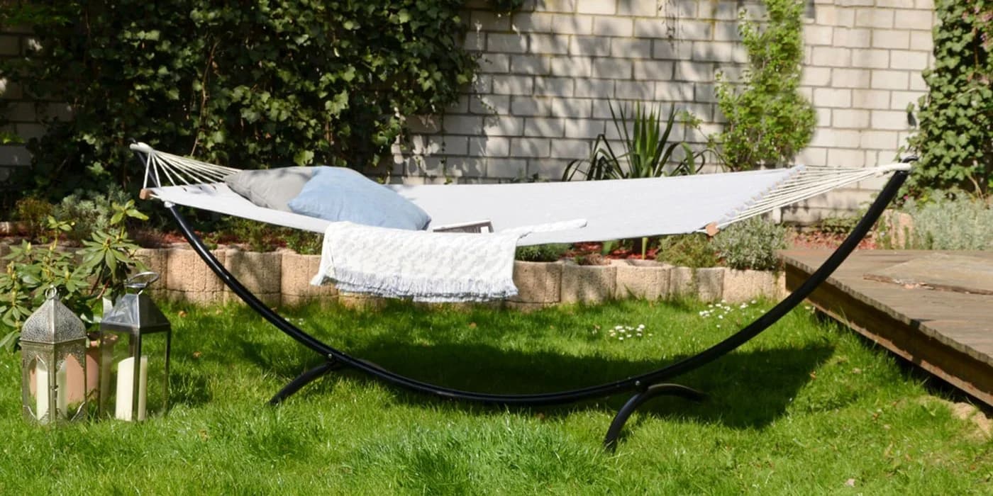 AMANKA Hängematte 2 Pers. XXL Beige Garten - Bild 4