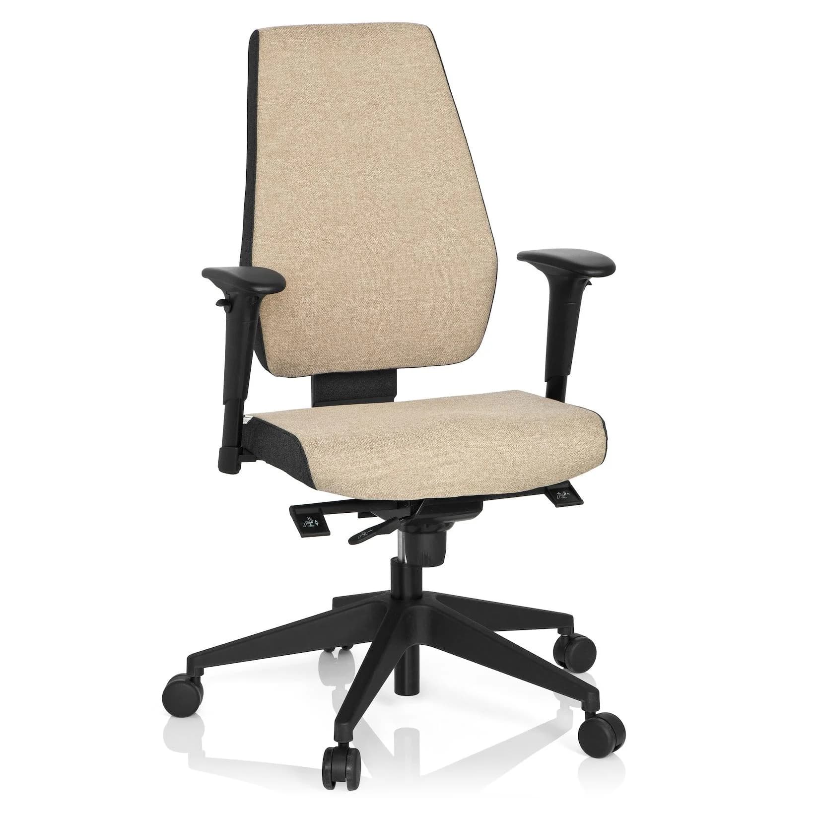 Pro-Tec 500 Drehstuhl Schwarz/Dunkelgrau/Beige