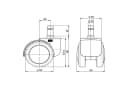 hjh OFFICE Stuhlrollen 5er Pack Hartboden 10mm/50mm Schwarz Bild 4
