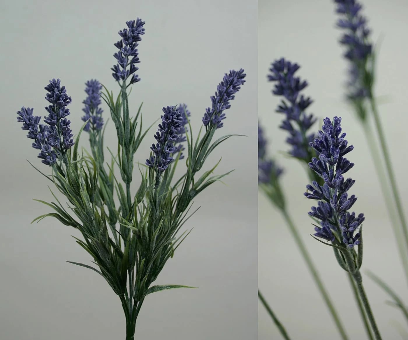 Seidenblumen Roß Kunstblume Lavendelbusch 34cm Grün