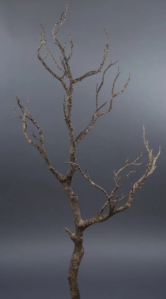 Seidenblumen Roß Kunstzweig Dekoast Braun 70 cm - Bild 2
