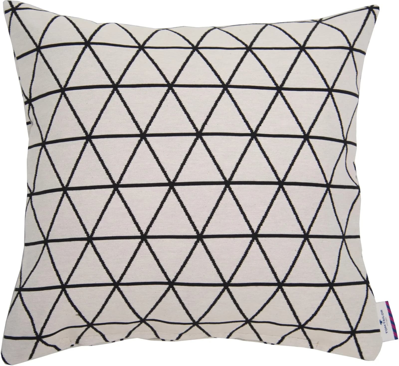 TOM TAILOR HOME Dekokissen TRIANGLE Schwarz-Weiß Gemustert 40x40 cm