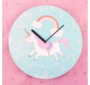 Something Different Wanduhr Regenbogen Einhorn Analog Rund Bild 1