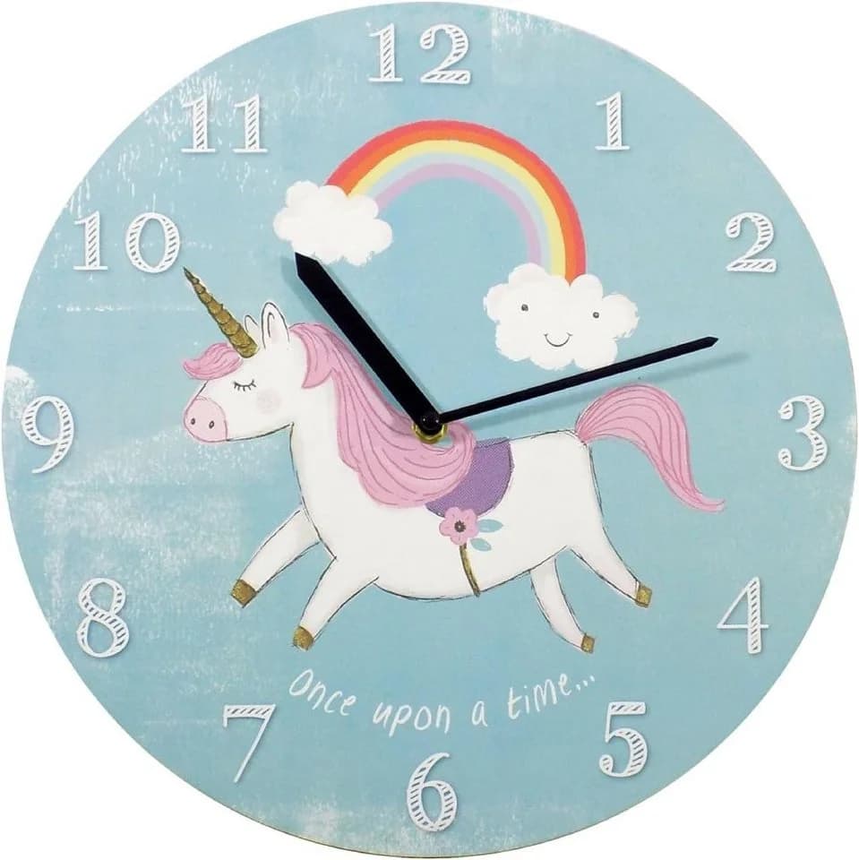 Something Different Wanduhr Regenbogen Einhorn Analog Rund - Bild 2