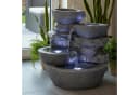 Arnusa LED Springbrunnen Grau Polyresin Indoor Outdoor Bild 3