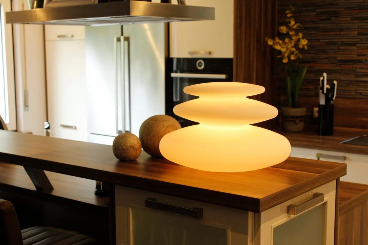 Arnusa Kugelleuchte Flatstones LED-Lampe 16 Farben Dimmfunktion - Bild 5