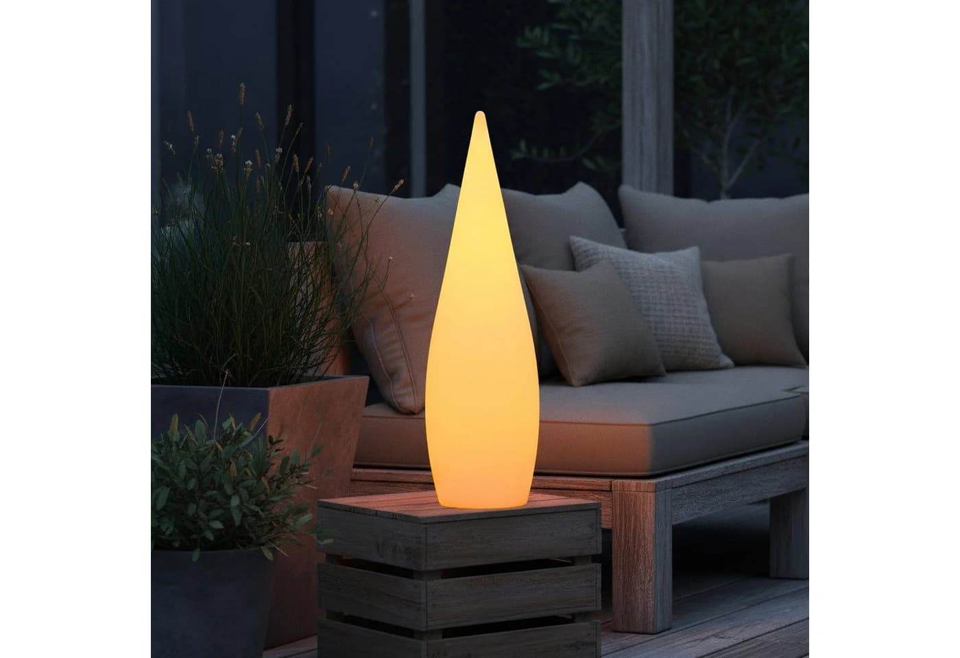 Arnusa LED Stehlampe Moderne Lampe mit Farbwechsel und Fernbedienung RGB Akku kabellos - Bild 5