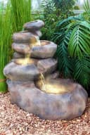 Arnusa Wasserfall Gartenbrunnen SB109 Steinoptik mit LED-Beleuchtung Bild 5