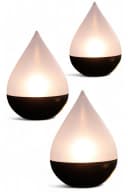 Arnusa LED Solarleuchte Gartenlampe Tropfen 3er Set Weiß Bild 1