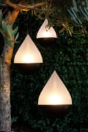 Arnusa LED Solarleuchte Gartenlampe Tropfen 3er Set Weiß Bild 2