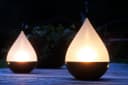 Arnusa LED Solarleuchte Gartenlampe Tropfen 3er Set Weiß Bild 3
